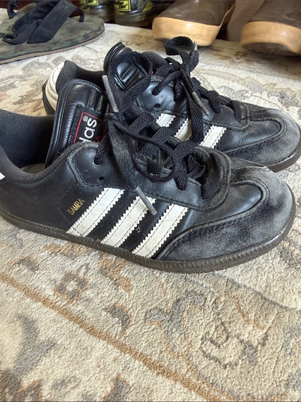 adidas Kids Black and White Samba Sneakers